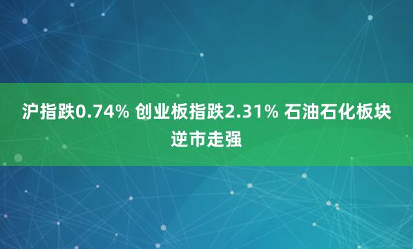 沪指跌0.74% 创业板指跌2.31% 石油石化板块逆市走强
